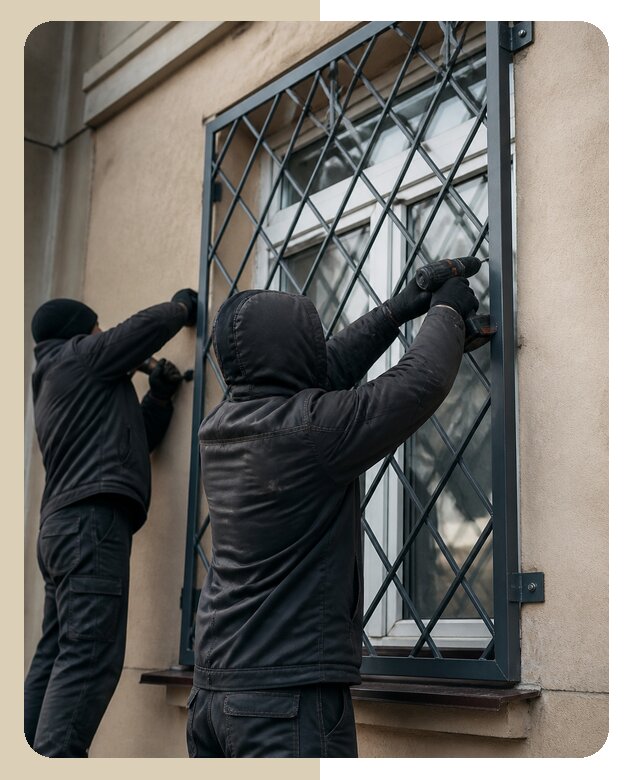 Установка антивандальных решеток на окна в Серове